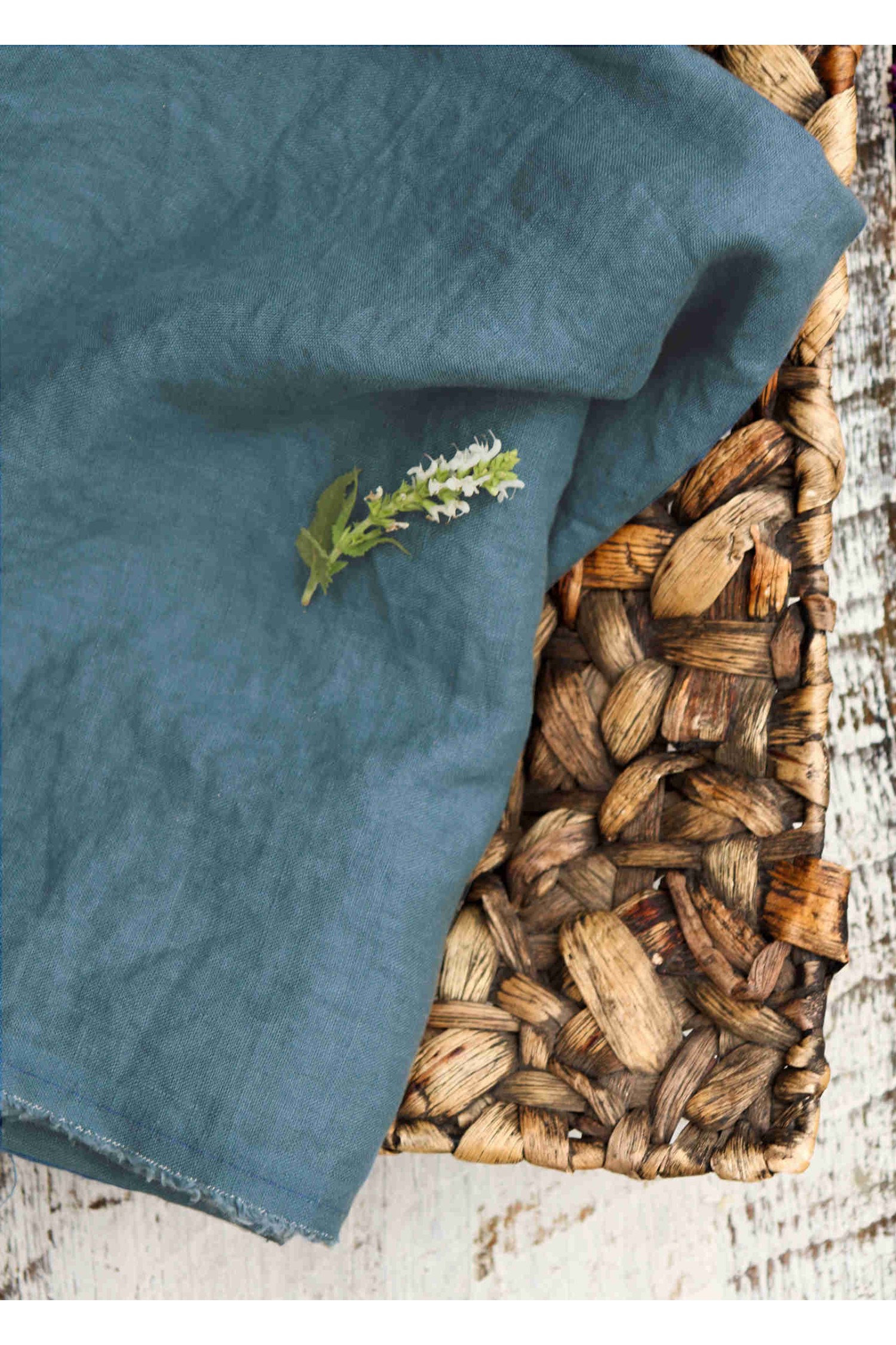 Steel Blue 100 Linen Fabric Ontario, Canada